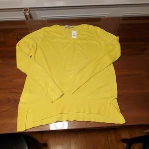 NWT Loft Lime Green V-Neck Sweater Sz S